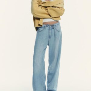 Garment Factory Made The Trendy Combo of Yellow Jacket Light Blue Denim