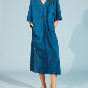 Custom Lounge Chic Teal Maxi Dress for Modern Days OEM ODM Women Clothes Casual dresses