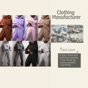 Hoodie Manufacturer Sweatshirt Women French Terry Hoodie Blank logo Crewneck Sweatshirt Oversized Hoodies