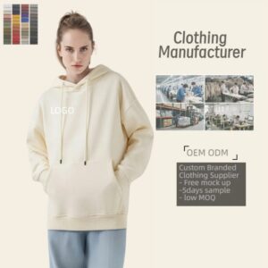 Clothing Manufacturer Heavy Weight Gsm Hoodies Sweatshirt Women French Terry Blank logo Oversized Hoodies
