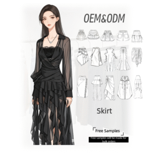 Women Clothes Customizable black Dresses Tassel Long Sleeve Mesh Chiffon Dress
