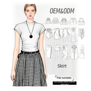 Short-Sleeved Cropped Top + Plaid Skirt With Belt Decoration Set