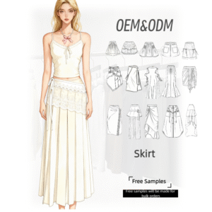 Women Sets Sleeveless Vest + Pleated Mesh Tassel Decorated Long Brown Skirts