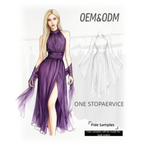 Custom Purple Dress Women's Clothing Sleeveless Girls Dress Clothing Factory