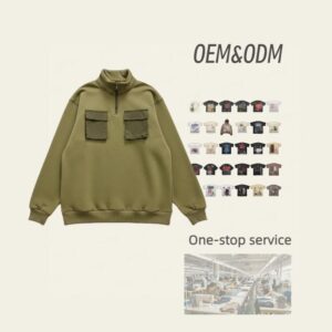 Custom Men's Hoodie Cotton Custom Streetwear Long Sleeve Dark Green Printing  Hoodie Manufacturer